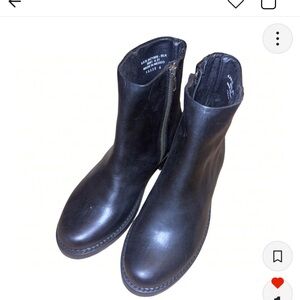 Frye Black Ankle Boots with Side Zipper Near New